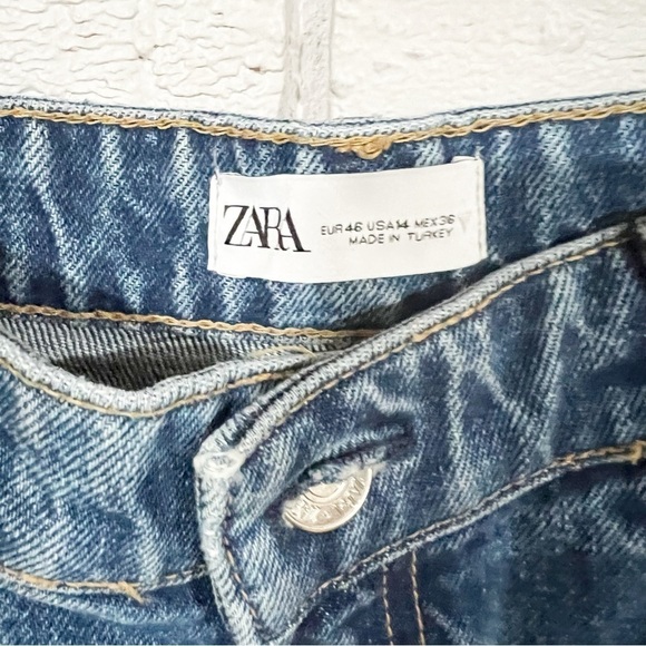 Zara Women’s Ripped Wide Leg Jeans - Picture 4 of 8
